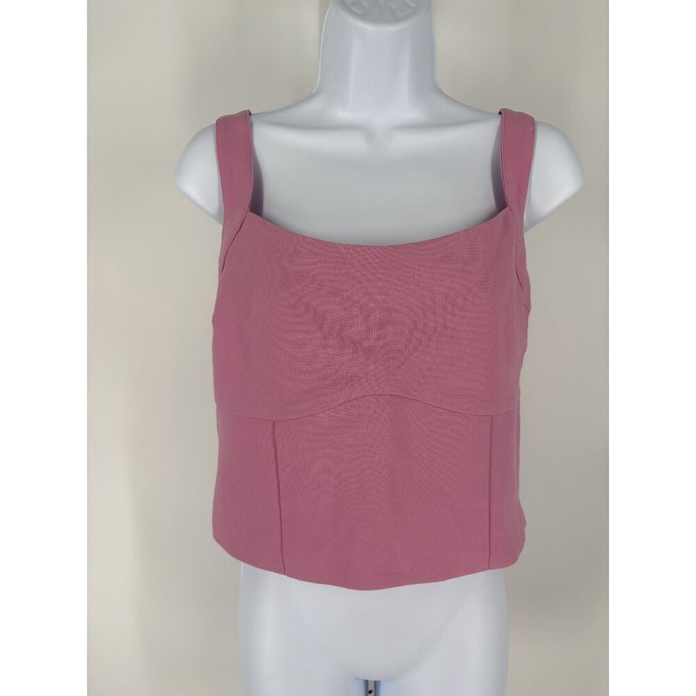 NWTs Abercrombie & Fitch Pink Structured Crop Top | Square Neck